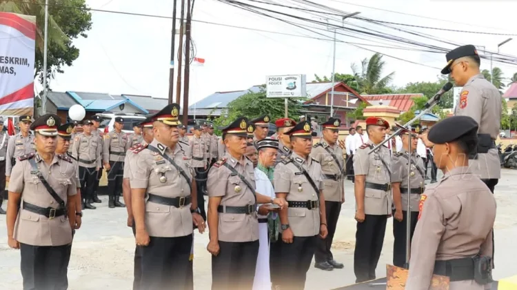Kapolres Kaimana Pimpin Sertijab Sejumlah Pejabat Utama