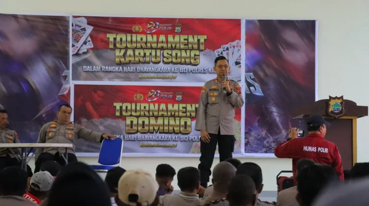 Polres Kaimana Buka Turnamen Song dan Domino Hari Bhayangkara