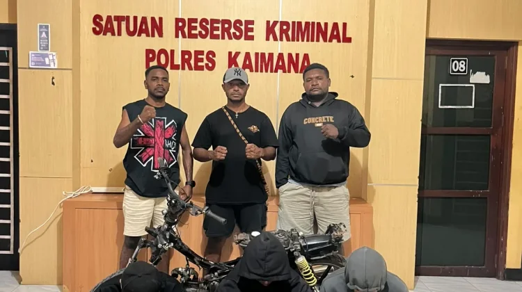 Tim URC Polres Kaimana Amankan Tiga Terduga Pelaku Curanmor