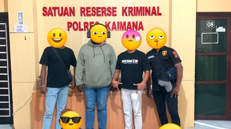 Satreskrim Polres Kaimana Amankan Dua Pelaku Pencurian Mesin Tempel