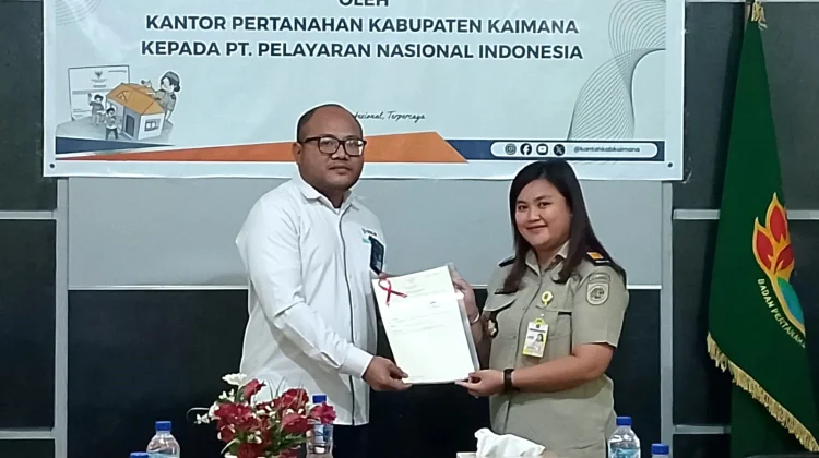 Pelni Kaimana Apresiasi Kantor Pertanahan Percepat Perpanjangan Sertipikat HGB