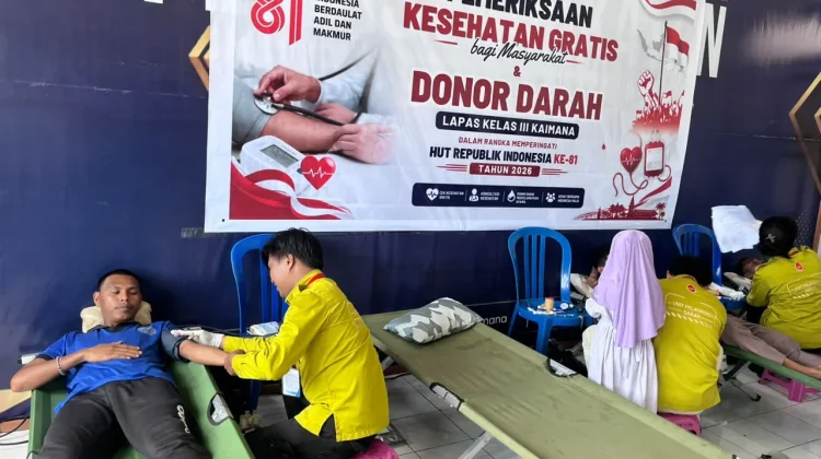 Lapas Kaimana Gelar Pemeriksaan Kesehatan Gratis dan Donor Darah