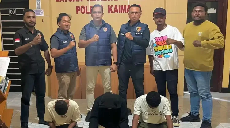 URC Satreskrim Polres Kaimana Amankan Tiga Terduga Penjambretan