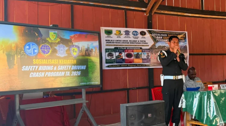 Subdenpom Kaimana Sosialisasikan Safety Riding kepada Prajurit