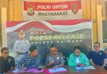 Polres Kaimana Limpahkan Dua Kasus Kriminal Menonjol