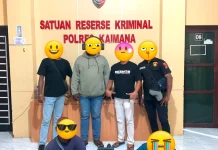 Satreskrim Polres Kaimana Amankan Dua Pelaku Pencurian Mesin Tempel