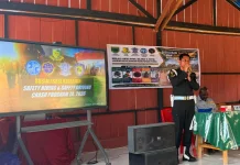 Subdenpom Kaimana Sosialisasikan Safety Riding kepada Prajurit