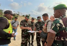 Tim Wasbang Tinjau Perkembangan Pembangunan Yonif TP 864/NN di Kaimana