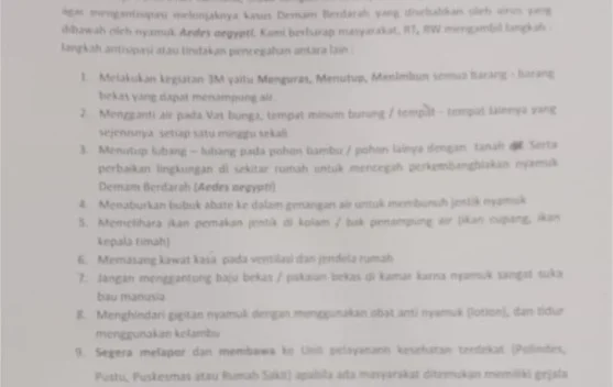 Dinas Kesehatan Kaimana Imbau Warga Waspada Demam Berdarah