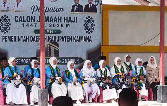Pelepasan 16 Calon Jemaah Haji Kaimana Berlangsung di Masjid Baiturrahim