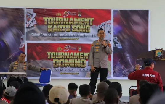 Polres Kaimana Buka Turnamen Song dan Domino Hari Bhayangkara