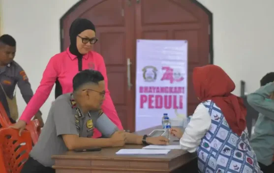 Sambut HUT Bhayangkara ke-80, Polres Kaimana Gelar Aksi Donor Darah