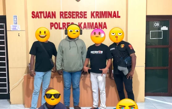Satreskrim Polres Kaimana Amankan Dua Pelaku Pencurian Mesin Tempel