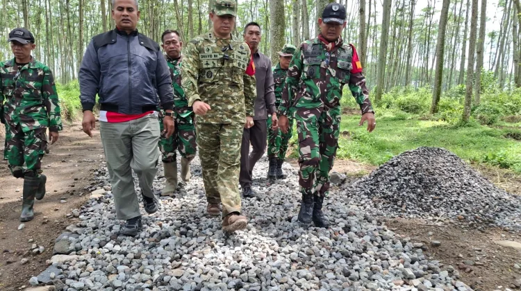 Dansatgas TMMD ke-127 Tinjau Pembangunan Desa Gadungan