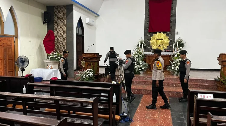 Polisi Kediri Jaga Kondusivitas Ibadah Paskah 2026