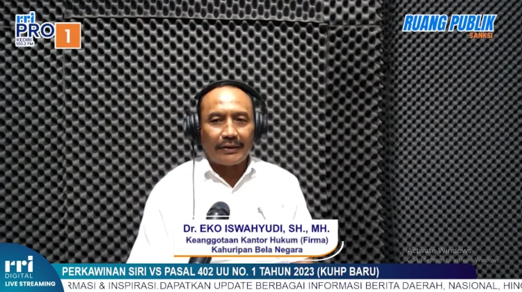 KUHP Baru Pertegas Sanksi Pidana Perkawinan Siri