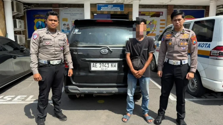 Satlantas Polres Kediri Kota Amankan Pelaku Tabrak Lari di Ngawi