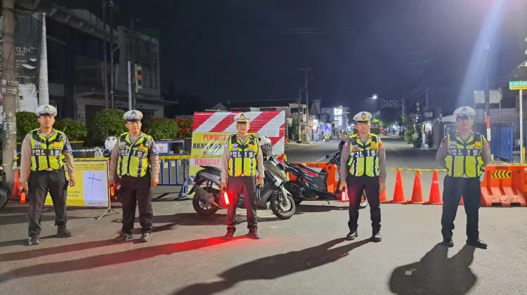 Cegah Kejahatan, Petugas Patroli Berbagai Titik Rawan di Kota Kediri
