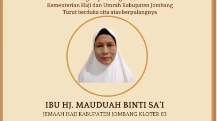 Kemenhaj Jombang Laporkan Jemaah Haji Meninggal Bertambah Satu