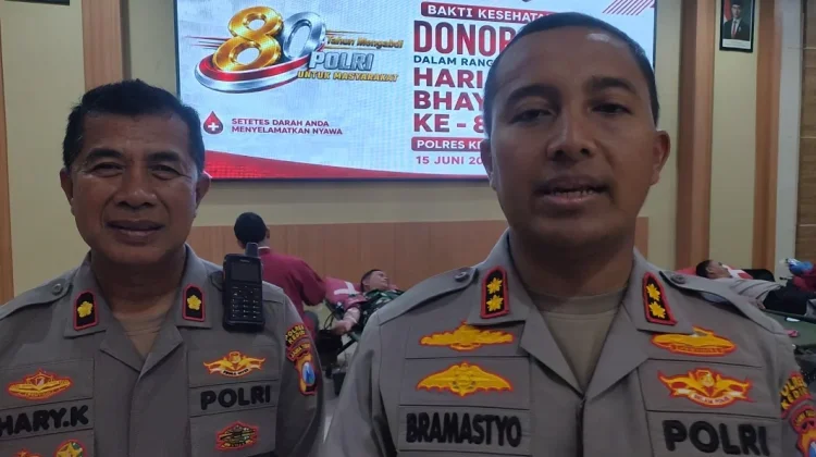 Peringati Hari Bhayangkara Polres Kediri Gelar Donor Darah, Targetkan 200 Kantong