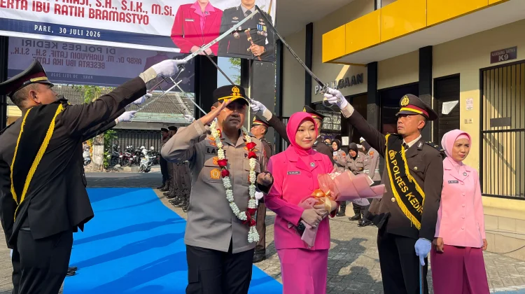 Resmi Pimpin Polres Kediri, AKBP Wahyudin Latif Ajak Jaga Kondusivitas