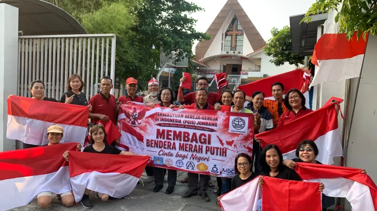PGIS Jombang Gelar Aksi Bagi Bendera Merah Putih, Cinta Bagi Negeri