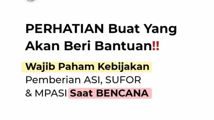 Dokter Anak Tegaskan Panduan Penanganan Gizi saat Bencana