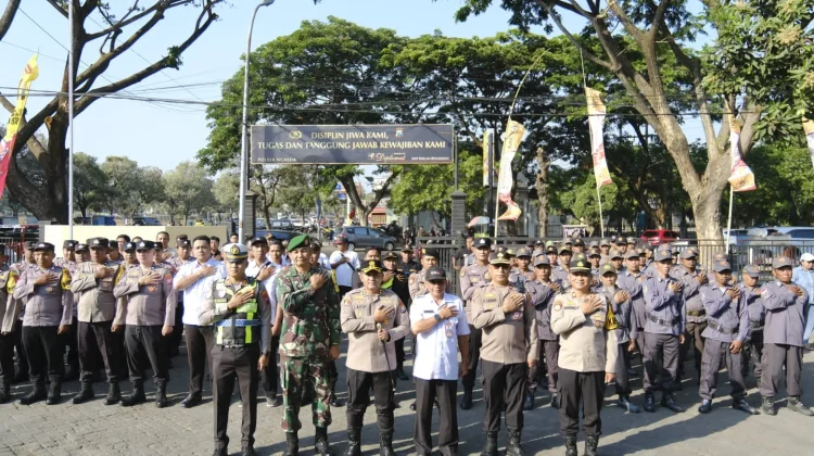 Cegah Konflik, Polres Kediri Gelar Apel Sabuk Kamtibmas