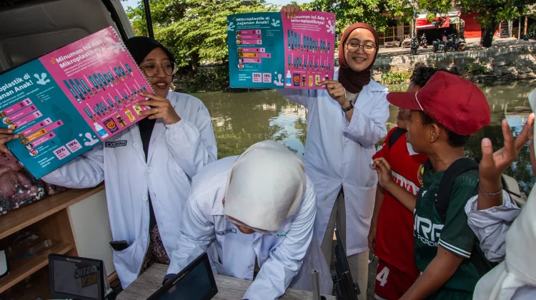 Mimo Tempat Belajar Pertama Gibran mengenal Mikroplastik di Kali Tebu.
