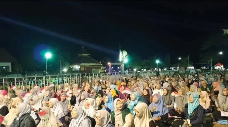 Petani Bawang Desa Darungan Gelar Shalawatan, Jamaah Shalatawan Antusias