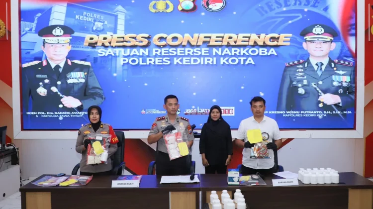 Polres Kediri Kota Amankan 21 Tersangka dan 642 Gram Sabu