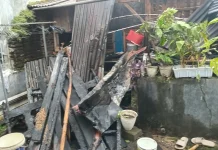 Diduga Korsleting Mesin Cuci Bakar Rumah Warga Kediri