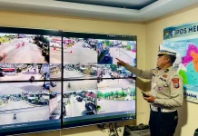 Hari Pertama Lebaran, Arus Lalin Simpang Mengkreng Ramai Lancar