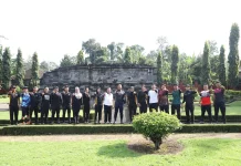 Tinjau Candi Surowono, Polres Kediri Optimalkan Gowes Syawalan