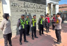 Kepolisian Kawal Perayaan Paskah di Kediri