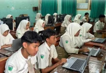 Kemenag Kediri Monitoring Pelaksanaan Tes Kemampuan Akademik MTs
