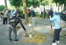 Jaga Kebersihan Ruang Publik Pemkab Kediri Korvei Kawasan SLG