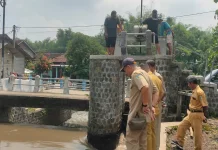 Pasca Meluap, PUPR Kediri Perbaiki Pintu Air Bendungan Sukosari