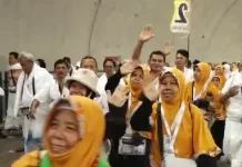 Kloter 111 Kabupaten Kediri Murur di Muzdalifah saat Pelaksaan Haji