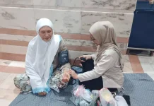 Jemaah Kloter 112 Kabupaten Kediri Melaksanakan Tawaf Ifadah usai Armuzna