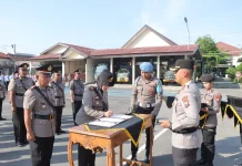 Rotasi Jabatan, Kapolres Kediri Minta Anggota Tingkatkan Pelayanan