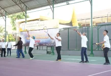Puluhan Tim Ganda Putra Meriahkan Turnamen Tenis Kapolres Kediri Cup 2026