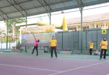 Turnamen Tenis Piala Kapolres Kediri Semarakkan HUT Polwan ke-78 dan HKGB ke-74