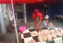 Harga Daging Ayam di Pasar Wates Kediri Tembus Rp34.000