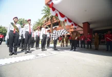 Sebanyak 120 Regu Ikuti Lomba Baris, Bupati Kediri Titip Pesan Stop Bullying