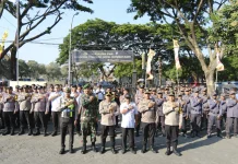 Cegah Konflik, Polres Kediri Gelar Apel Sabuk Kamtibmas