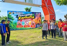 Siaga di Lereng Kelud, Polres Kediri Kerahkan Ratusan Relawan Cegah Karhutla