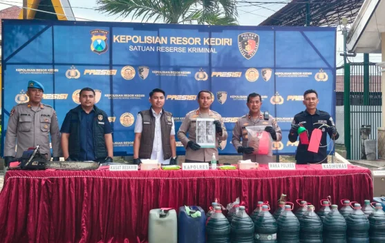Satreskrim Polres Kediri Amankan Pelaku Penyalahgunaan BBM Bersubsidi
