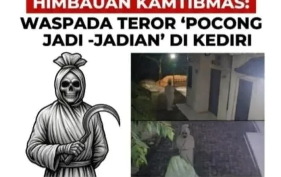 Polres Kediri Tegaskan Kabar Begal Pocong, Hoaks