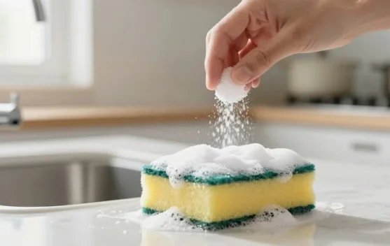 Taburan Garam pada Spons Cuci Piring Efektif Mengurangi Bau Tidak Sedap